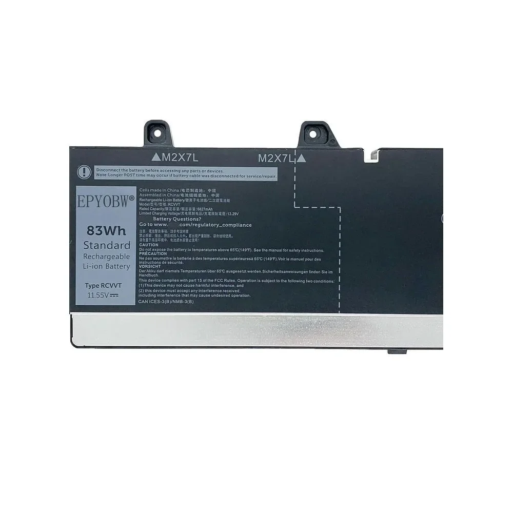 RCVVT Battery‎ 83Wh Compatible with Dell Precision 7670 7680 7770 7780 NEW!